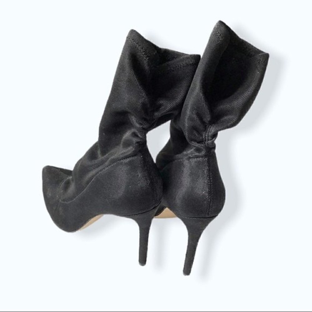 𝅺Badgley Mischka Stiletto Sock Boots Jewel Ronny Shimmer Pointed Toe Evening 7 - Picture 9 of 12